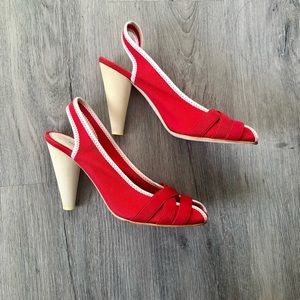 Marc Jacobs Canvas Slingback Heels